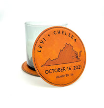 Load image into Gallery viewer, Leather Coaster Set