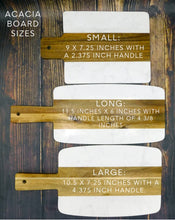 Load image into Gallery viewer, Engraved Marble & Acacia Serving Board