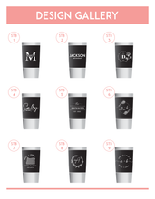 Load image into Gallery viewer, 20 oz. Engraved Tumblers with Silicone Grip and Clear Lid