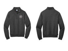 Load image into Gallery viewer, 1/4 Zip Pullover w B&amp;B circle logo
