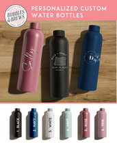 Load image into Gallery viewer, Luxe Matt Finish 500ml Personalized Water Bottles
