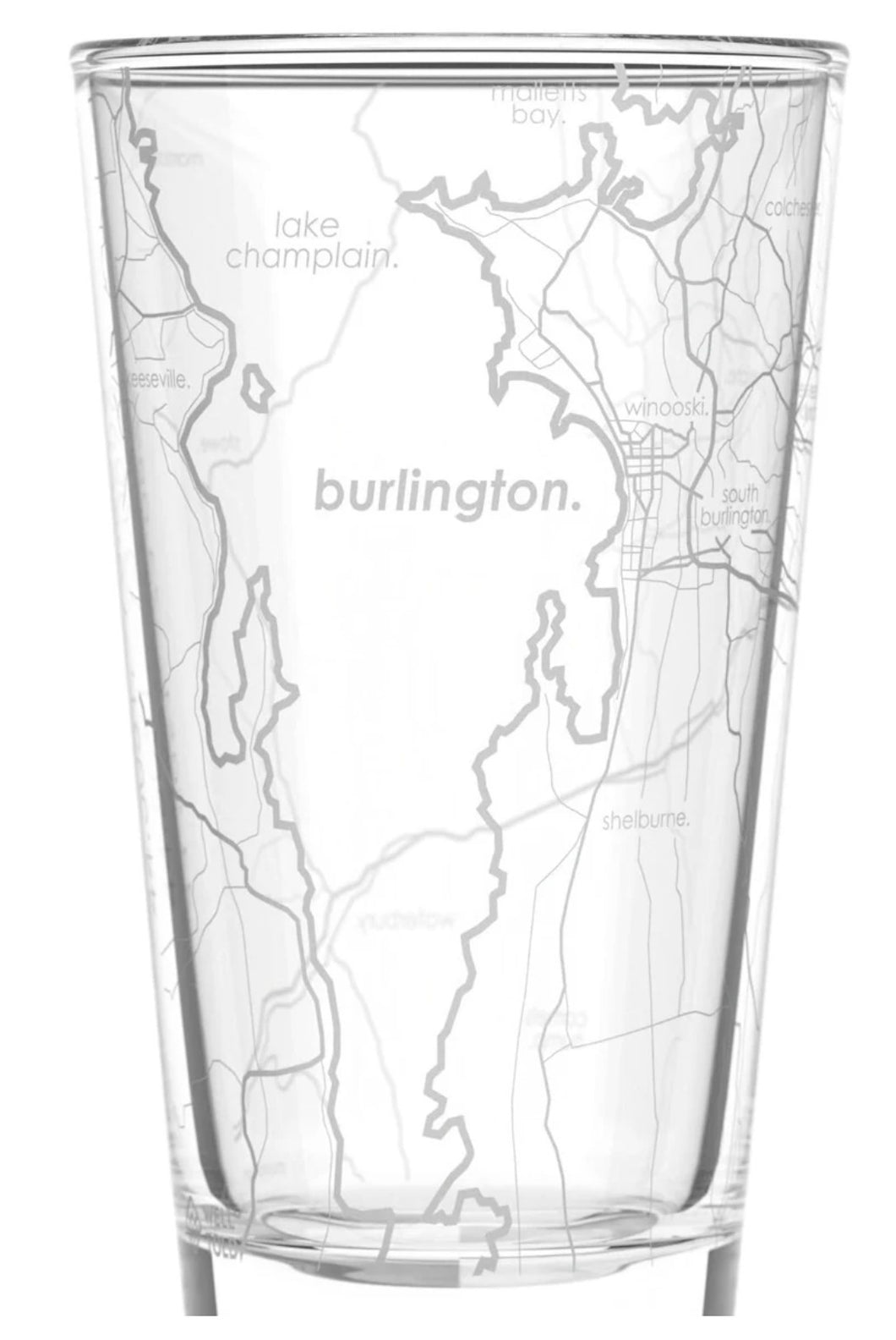 'Your City' Map Engraved Pint Glass