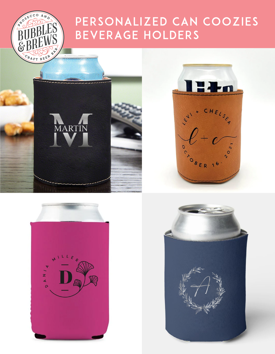 Personalized Can Coozies / Beverage Holders