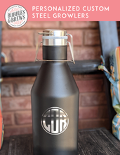 Load image into Gallery viewer, Double-Walled 64oz Stainless Steel Engraved Growlers
